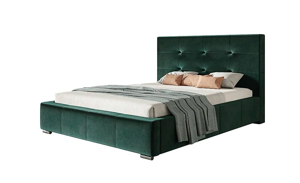 Polsterbett mit Stauraum Bristol ¦ grün ¦ Maße (cm): B: 140 H: 104 Betten > günstig online kaufen