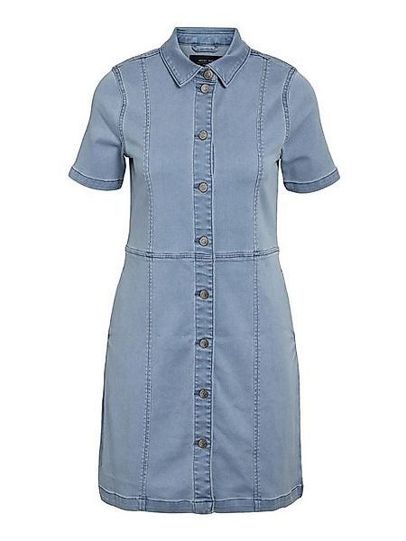 Noisy may Shirtkleid Button-Down mit kurzen Ärmeln und vertikalen Nähten (m günstig online kaufen