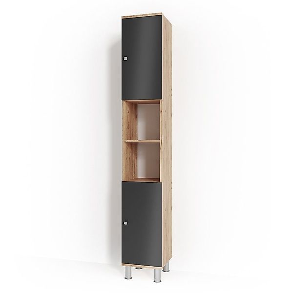 Vicco Hochschrank Fynn, Anthrazit/Goldkraft Eiche, 30 günstig online kaufen