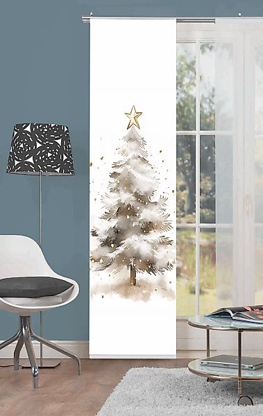HOME WOHNIDEEN Schiebegardine "CHRISTMAS TREE" Paneelwagen 1 Stk. tlg. Schi günstig online kaufen