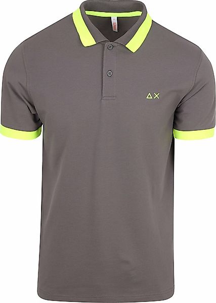 Sun68 Poloshirt Big Stripe Fluo Anthrazit - Größe L günstig online kaufen