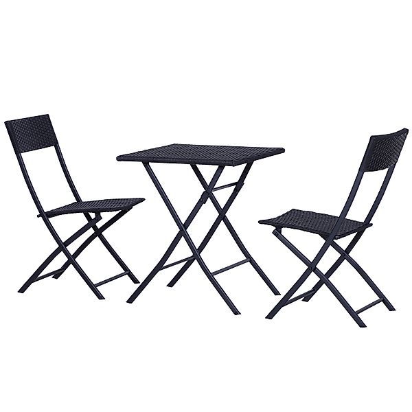 Outsunny Gartenlounge-Set mit 2 Stühle, Tisch, günstig online kaufen