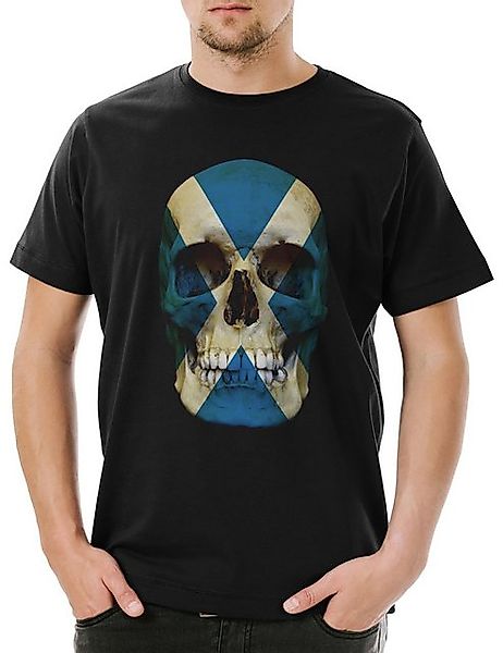 Urban Backwoods Print-Shirt Classic Scotland Skull Flag Herren T-Shirt Schä günstig online kaufen