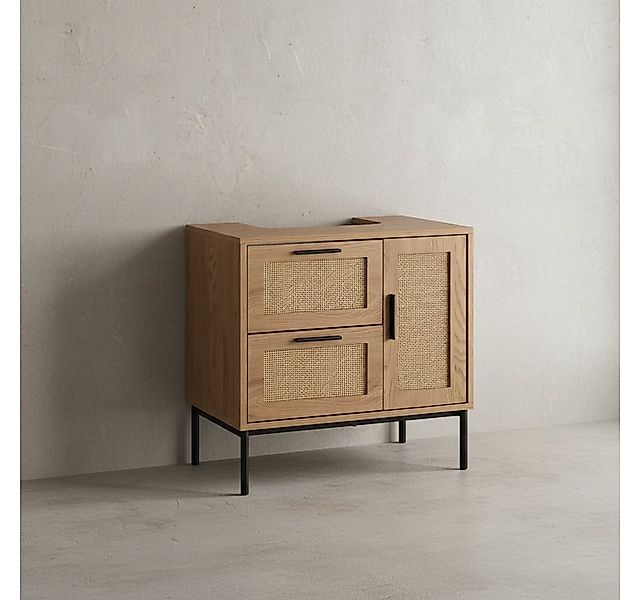 KADIMA DESIGN Waschbeckenunterschrank Waschbeckenunterschrank Eiche-Optik 6 günstig online kaufen