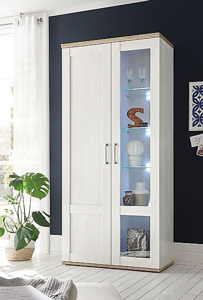 HBZ Vitrine "Romance" 1 Stk. tlg. mit LED-Beleuchtung, Vitrinenschrank im L günstig online kaufen