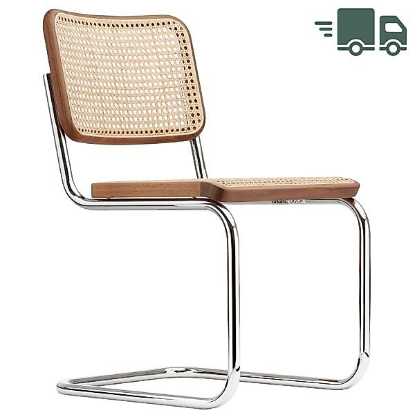 THONET S 32 V | Nussbaum Pure Materials | Stahlrohr-Freischwinger | Gestell günstig online kaufen