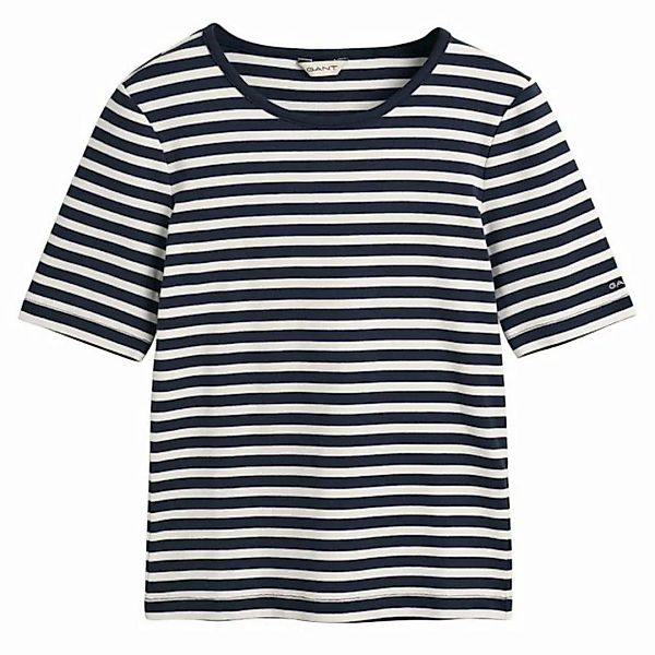 Gant T-Shirt Damen T-Shirt - SLIM STRIPED 1x1 RIBBED, Rundhals günstig online kaufen