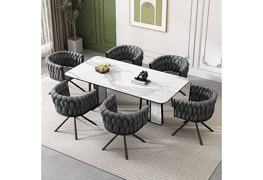 Flieks Esszimmerstuhl (360° drehbar, Set, 6 St), 6er Set Polsterstühle Dreh günstig online kaufen