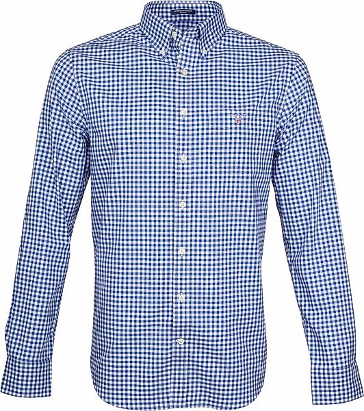 Gant Gingham Hemd Blau Karo - Größe L günstig online kaufen