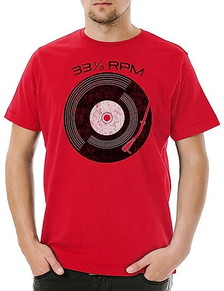 Urban Backwoods Print-Shirt Record 33 RPM Herren T-Shirt Schallplatte Club günstig online kaufen