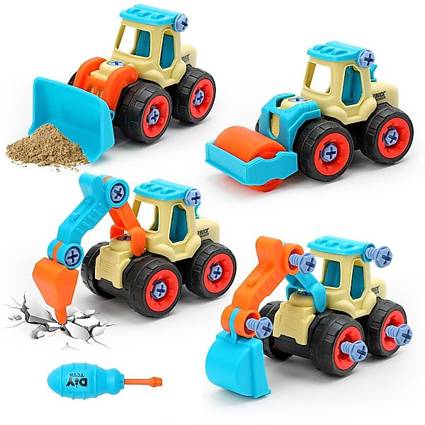 CLTYQ Spielzeug-Baumaschine 4 in 1 Bagger günstig online kaufen