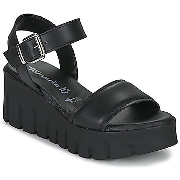 Tamaris Keilsandalette, Sommerschuh, Riemchensandale mit auffälliger Platea günstig online kaufen