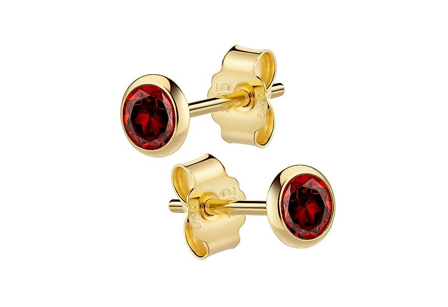 Vivance Paar Ohrstecker 585/- Gelbgold Granat günstig online kaufen