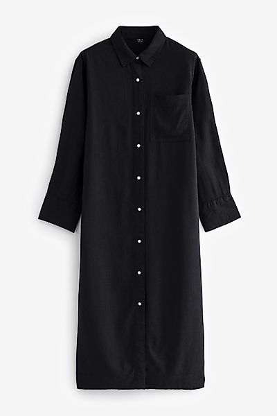 Next Midikleid Midi-Hemdkleid mit Leinen, Kurzgröße günstig online kaufen