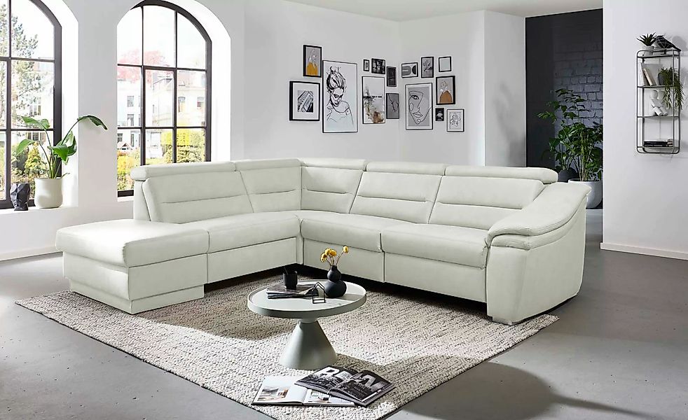 meinSofa Ecksofa   Ivonne ¦ silber ¦ Maße (cm): B: 294 H: 84 T: 245.0 Polst günstig online kaufen