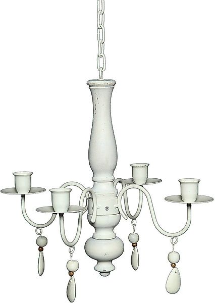 Ambiente Haus Kerzenständer Romance Holz/Eisen 4er-Kronleuchter günstig online kaufen