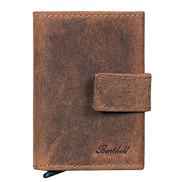 Benthill Geldbörse Herren Echt Leder RFID Slim Klein Smart Wallet Kartenetu günstig online kaufen