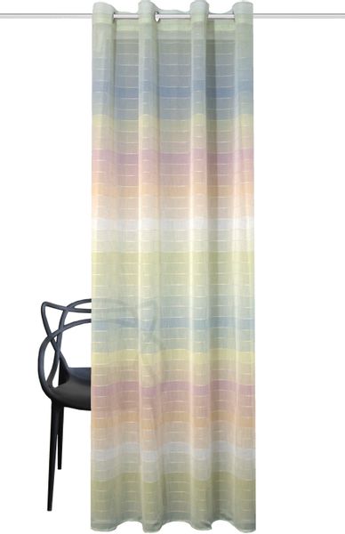 HOME WOHNIDEEN Vorhang "RAINBOW" Ösen 1 Stk. tlg. Ösenschal Querstreifen RA günstig online kaufen
