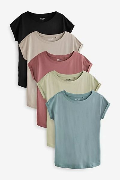 Next T-Shirt T-Shirts mit Flügelärmeln im 5er-Pack (5-tlg) günstig online kaufen