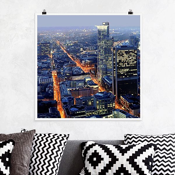 Poster Architektur & Skyline - Quadrat Frankfurt günstig online kaufen