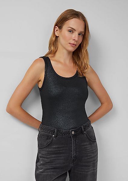 s.Oliver Shirttop Geripptes Tank-Top mit glitzerndem günstig online kaufen
