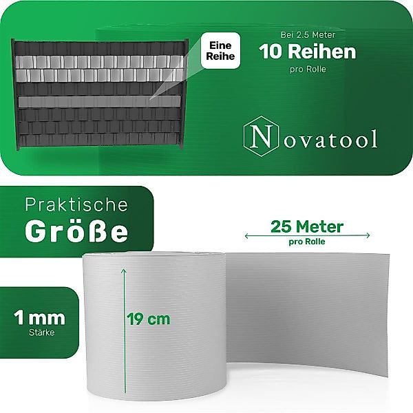 Novatool Doppelstabmattenzaun -, (4-St), Sichtschutzstreifen-Rollen günstig online kaufen