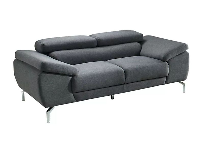 Sofa 2-Sitzer - Stoff - Grau - GRETEL günstig online kaufen
