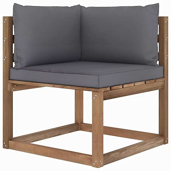 Garten-paletten-ecksofa Mit Anthrazit Kissen günstig online kaufen