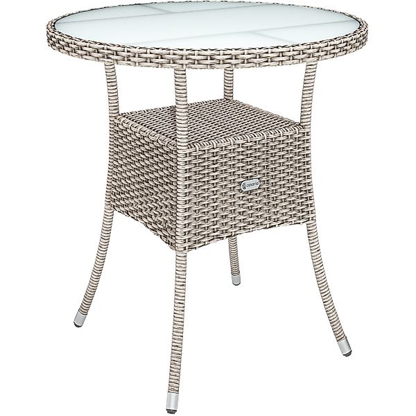 Polyrattan Tisch Creme Ø60cm günstig online kaufen