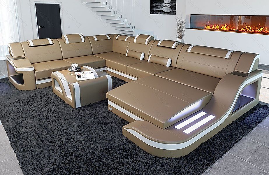 Sofa Dreams Wohnlandschaft Ledercouch Sofa Leder günstig online kaufen