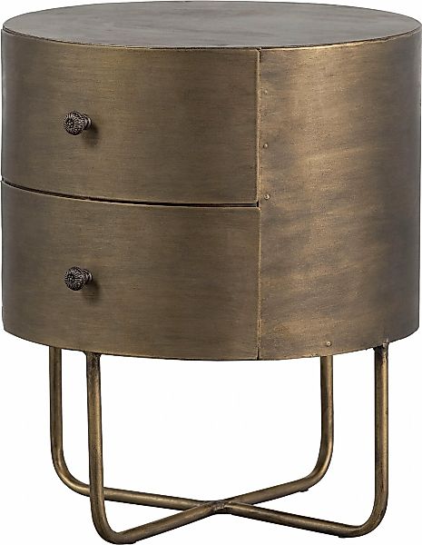 WOOOD Beistelltisch "Glossy", Beschichtung aus antikem Messing, H 48 cm x B günstig online kaufen