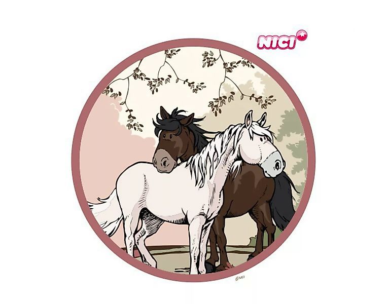 Wandtattoo Kinderzimmer NICI - Horse Club - zwei Pferde schmusen günstig online kaufen