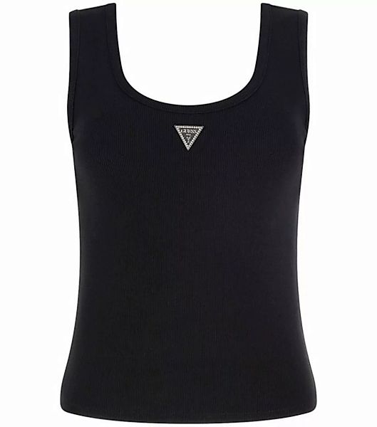 Guess T-Shirt Damen Tanktop mit Strass-Logo (1-tlg) günstig online kaufen