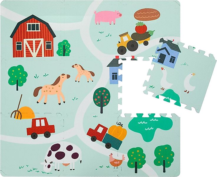 Fillikid Puzzle Puzzlematte Bauernhof, 9 Puzzleteile günstig online kaufen