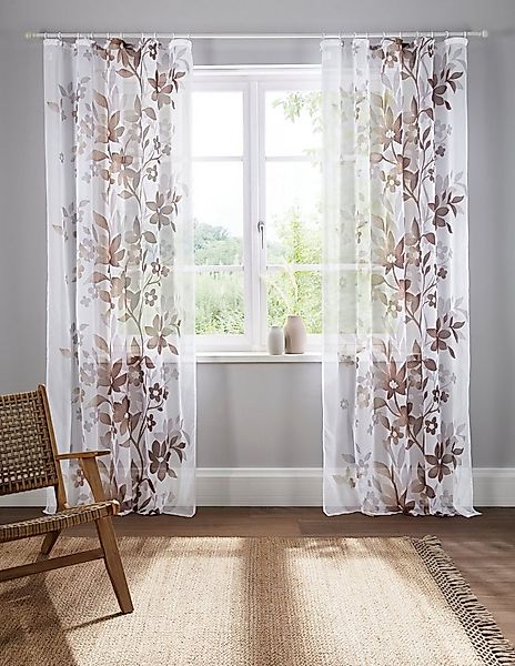 Home affaire Gardine Ina (2 St), Kräuselband, transparent, Voile, transpare günstig online kaufen