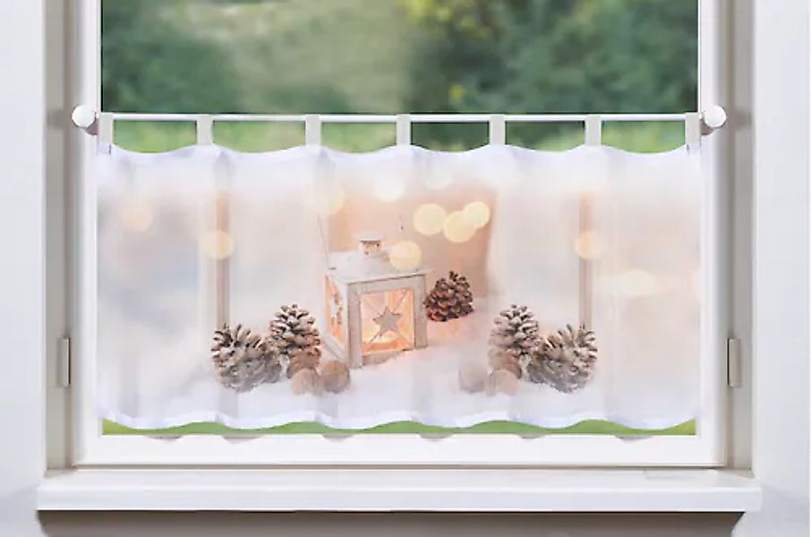 HOME WOHNIDEEN Scheibengardine »LATERNE«, (1 St.), HxB: 45x120 günstig online kaufen