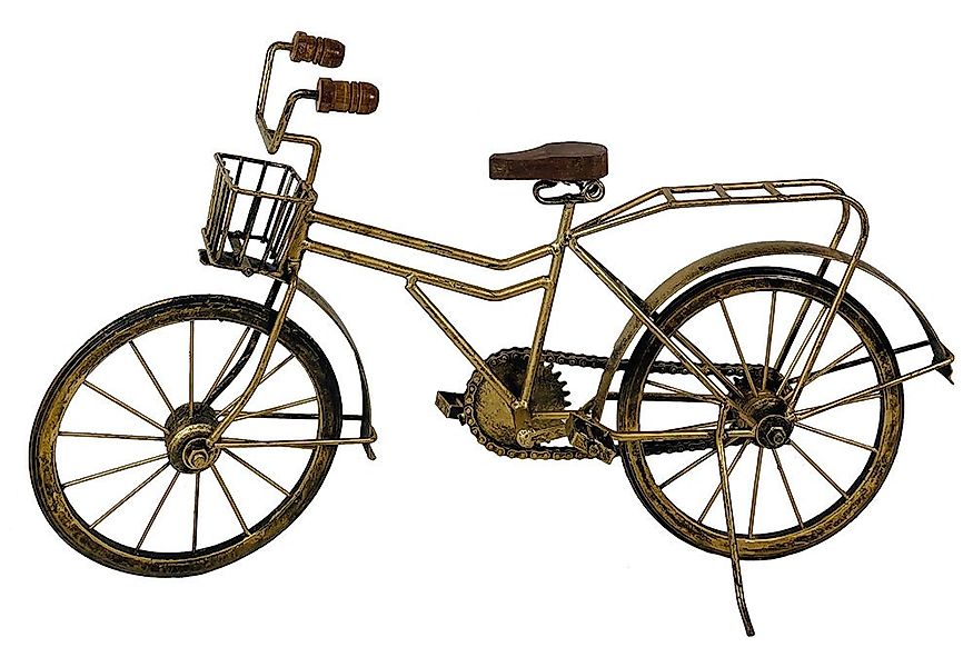 Fahrrad Eisen Gold Vintage Modell Bike Bicycle Deko Skulptur 50cm günstig online kaufen