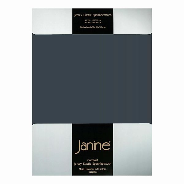 Janine Spannbetttuch Elastic-Jersey 5002 titan Größe:  150x200 cm günstig online kaufen