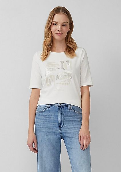 s.Oliver Kurzarmshirt T-Shirt Jersey-T-Shirt im Slim Fit mit Frontprint günstig online kaufen