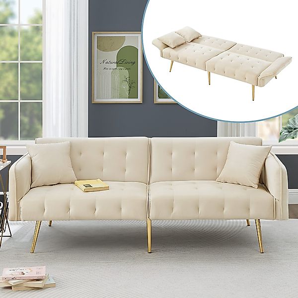 Merax Schlafsofa 2-in-1 Zweisitzer-Sofa Klappsofa mit günstig online kaufen