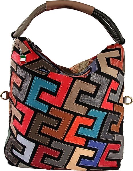 FLORENCE Schultertasche Florence ital. Shopper Echtleder günstig online kaufen