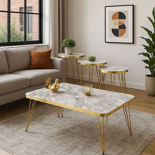 Jungengel Couchtisch Luxus Couchtisch Set 4-teilig günstig online kaufen
