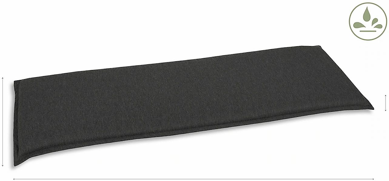GO-DE Bankauflage, (148 cm x 6 cm x 48 cm), 3 Sitzer, wasserabweisend günstig online kaufen