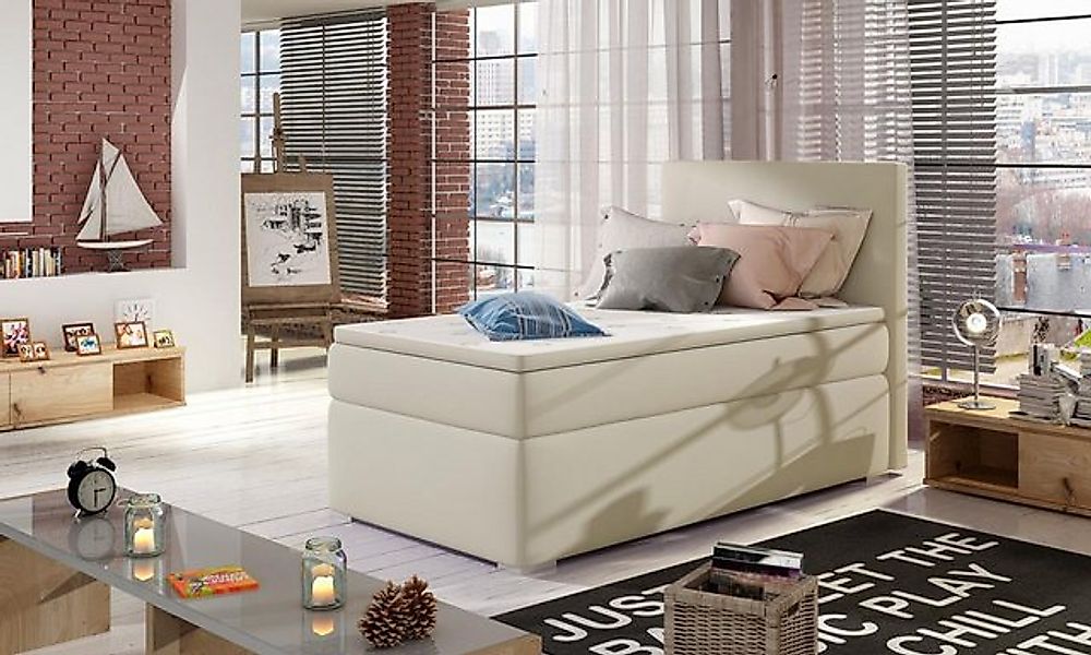 Luxusbetten24 Boxspringbett Relio 90x200, mit Stauraum günstig online kaufen