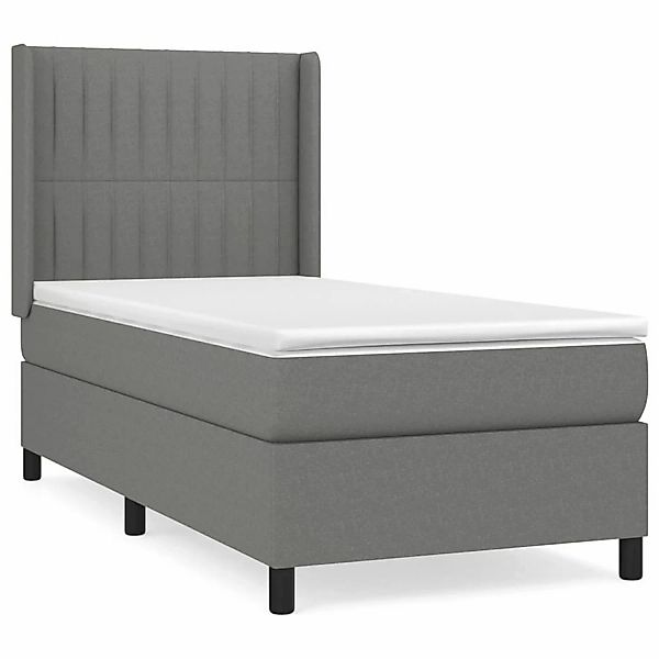 vidaXL Boxspringbett mit Matratze Dunkelgrau 80x200 cm Stoff1378157 günstig online kaufen