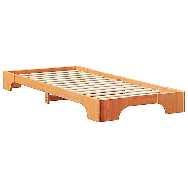 vidaXL Bett Bodenbettgestell mit Speicher Braun günstig online kaufen
