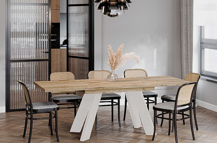 Endo-Moebel Esstisch "Coso Kaschmir" 130-210cm ausziehbar, erweiterbar, Kas günstig online kaufen