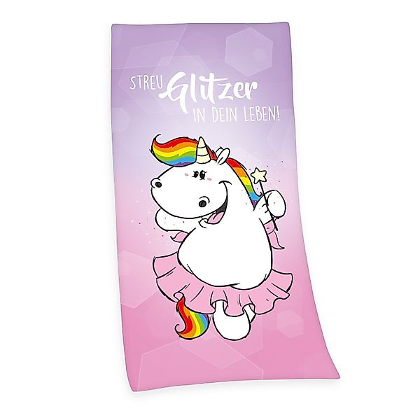 Herding Badetuch Kinder Handtuch Velourtuch Pummeleinhorn günstig online kaufen