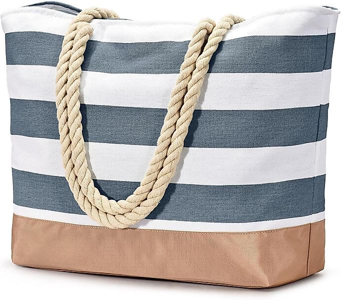 LuxusKollektion Strandtasche Strandtasche mit Reißverschluss Groß günstig online kaufen