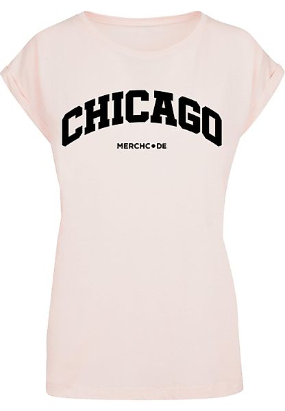 Merchcode T-Shirt "Merchcode Damen Ladies Chicago Wording - T-Shirt", (1 tl günstig online kaufen